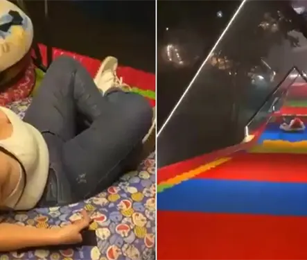 Impacto fatal: mujer muere tras salir proyectada de un tobog&aacute;n desde varios metros | VIDEO