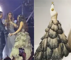&iquest;Un vestido inspirado en Dior? La prenda de la quincea&ntilde;era Mafer que tambi&eacute;n se volvi&oacute; viral