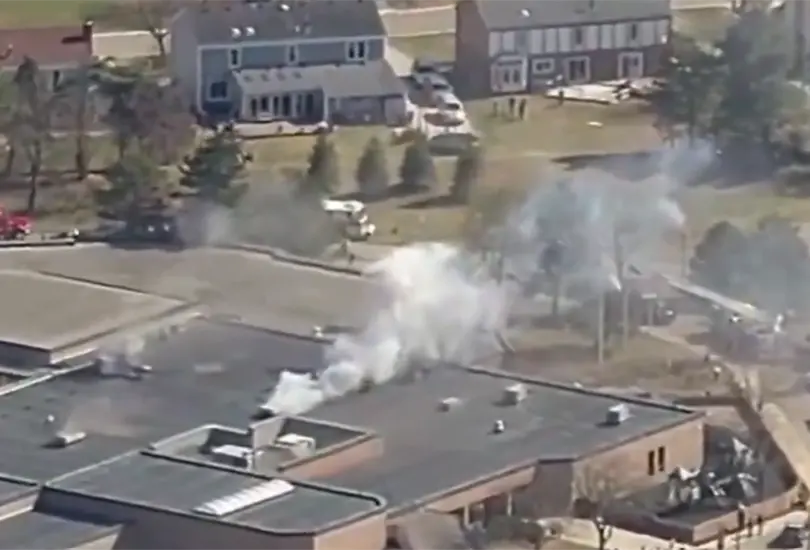 Las imágenes del caos en Michigan.