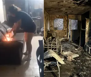 Mujer le prende fuego a su casa tras discutir con su pareja; &eacute;l huy&oacute; por la ventana