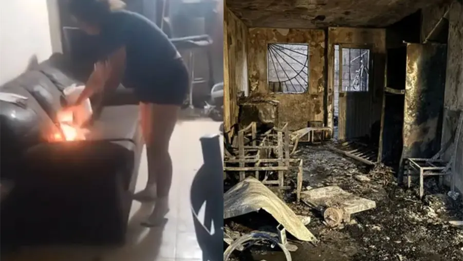 Mujer le prende fuego a su casa tras discutir con su pareja; &eacute;l huy&oacute; por la ventana