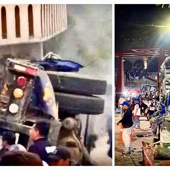 Cami&oacute;n trocero se queda sin frenos y se estrella contra casa en Guelatao de Ju&aacute;rez; hay cuatro muertos