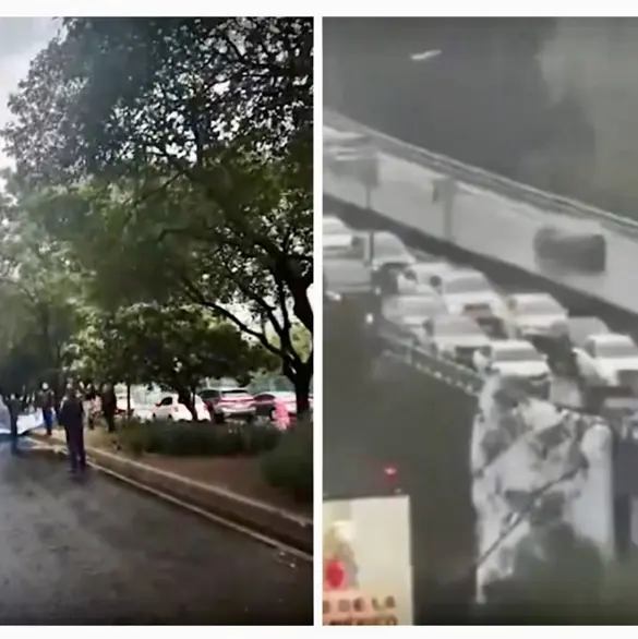 Caos en Perif&eacute;rico Sur: cae lona de espectacular y provoca cierres viales en Tlalpan