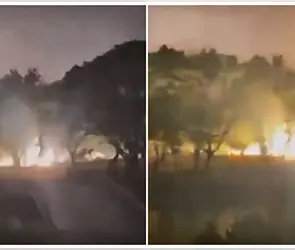 Impactante momento en que explota transformador en plena tormenta en Cuernavaca | VIDEO