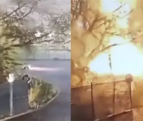 Video muestra el momento exacto del incendio en la refiner&iacute;a Olmeca Dos Bocas
