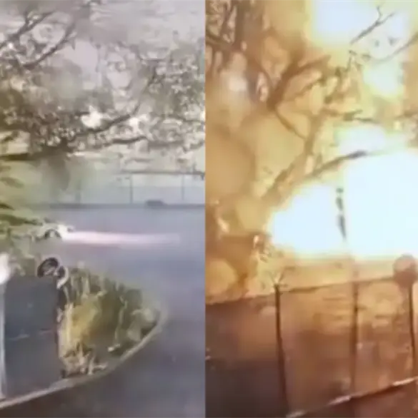 Video muestra el momento exacto del incendio en la refiner&iacute;a Olmeca Dos Bocas