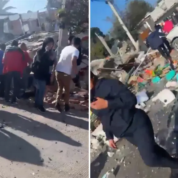 "Tron&oacute; un tanque de gas, amor": Fuerte explosi&oacute;n sacude Coacalco y derriba viviendas