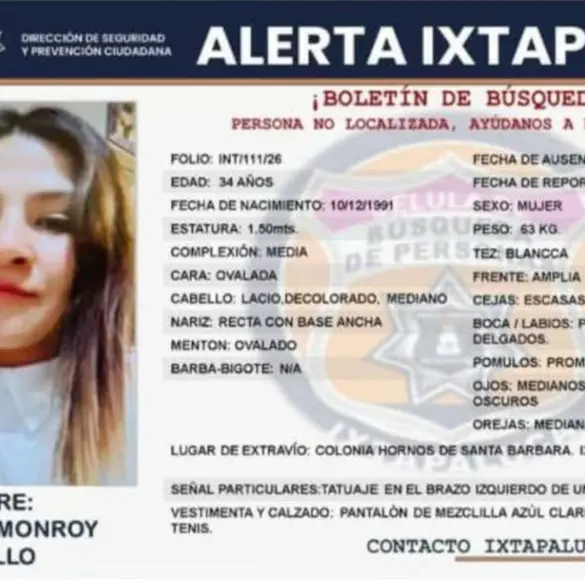 Sandy desapareci&oacute; tras salir a comer de su trabajo en Ixtapaluca