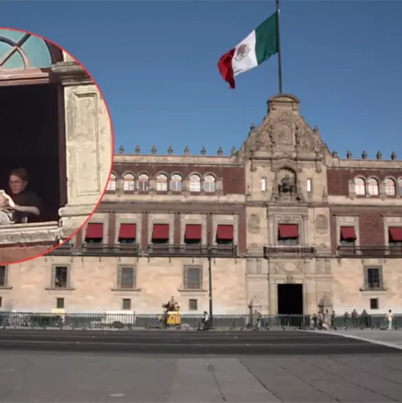 Difunden nuevo video de la mujer tomando el sol en Palacio Nacional 
