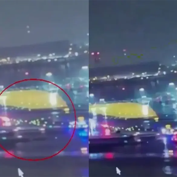 VIDEO muestra el momento exacto del choque entre avi&oacute;n de Air Canada y cami&oacute;n de bomberos en Nueva York 