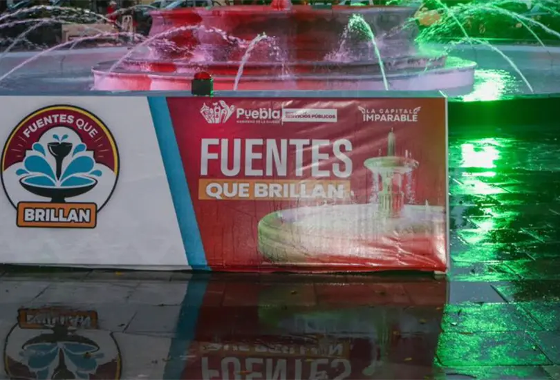 La fuente de las letras fue rehabilitada.