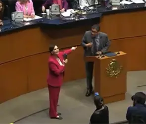 "&iexcl;Narco!" vs "&iexcl;Demu&eacute;stramelo!": Lilly T&eacute;llez y Sa&uacute;l Monreal se gritonean en el Senado por el Plan B
