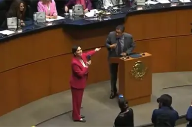 "&iexcl;Narco!" vs "&iexcl;Demu&eacute;stramelo!": Lilly T&eacute;llez y Sa&uacute;l Monreal se gritonean en el Senado por el Plan B