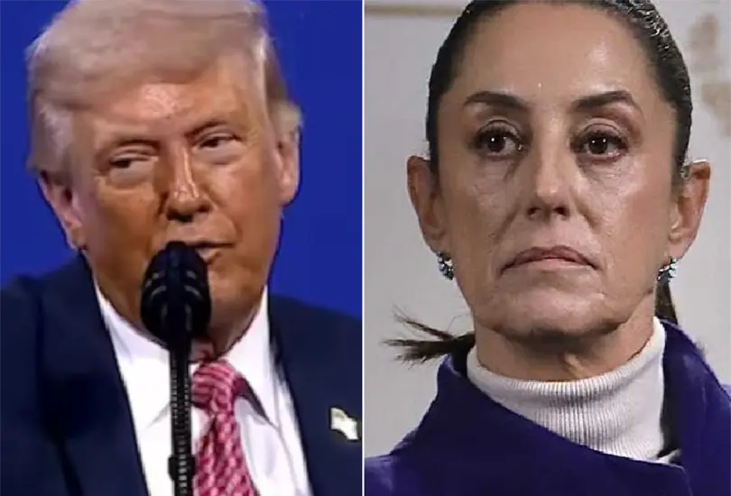 La escena, descrita por el propio Trump, incluy&oacute; una recreaci&oacute;n en la que imit&oacute; la voz de Sheinbaum para enfatizar su reacci&oacute;n.