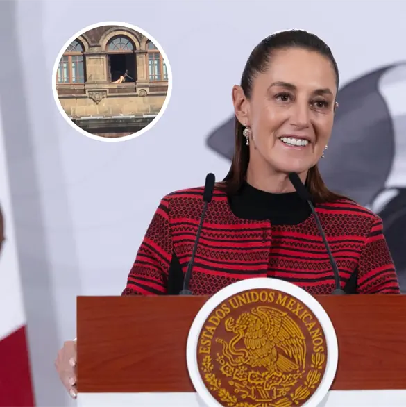 No era IA: As&iacute; confirm&oacute; Sheinbaum que mujer s&iacute; se asole&oacute; en Palacio Nacional