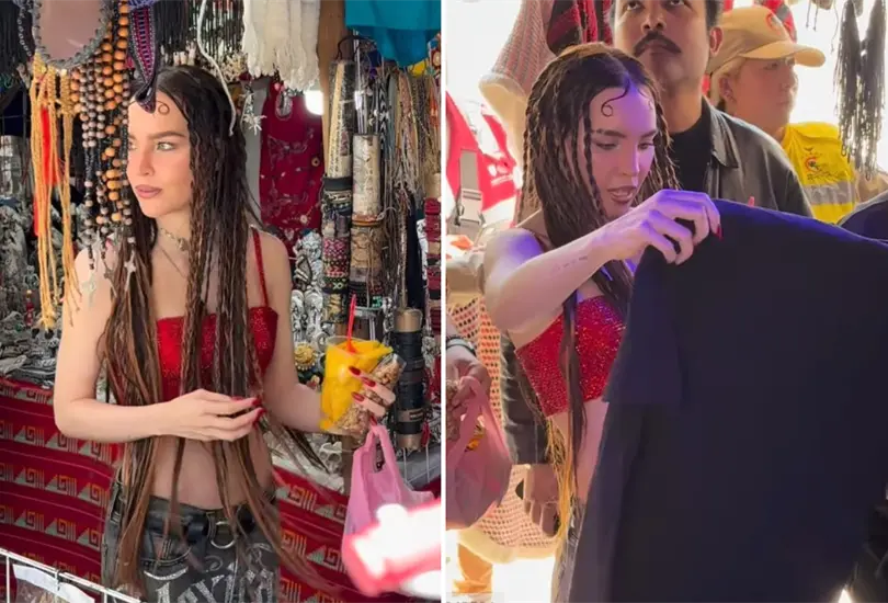 Belinda sorprende en tianguis de CDMX