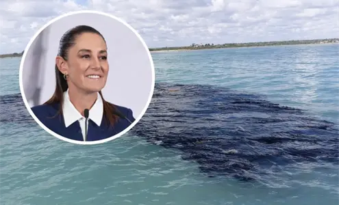 Sheinbaum anuncia apoyo de 15 mil pesos a pescadores por derrame en el Golfo de M&eacute;xico