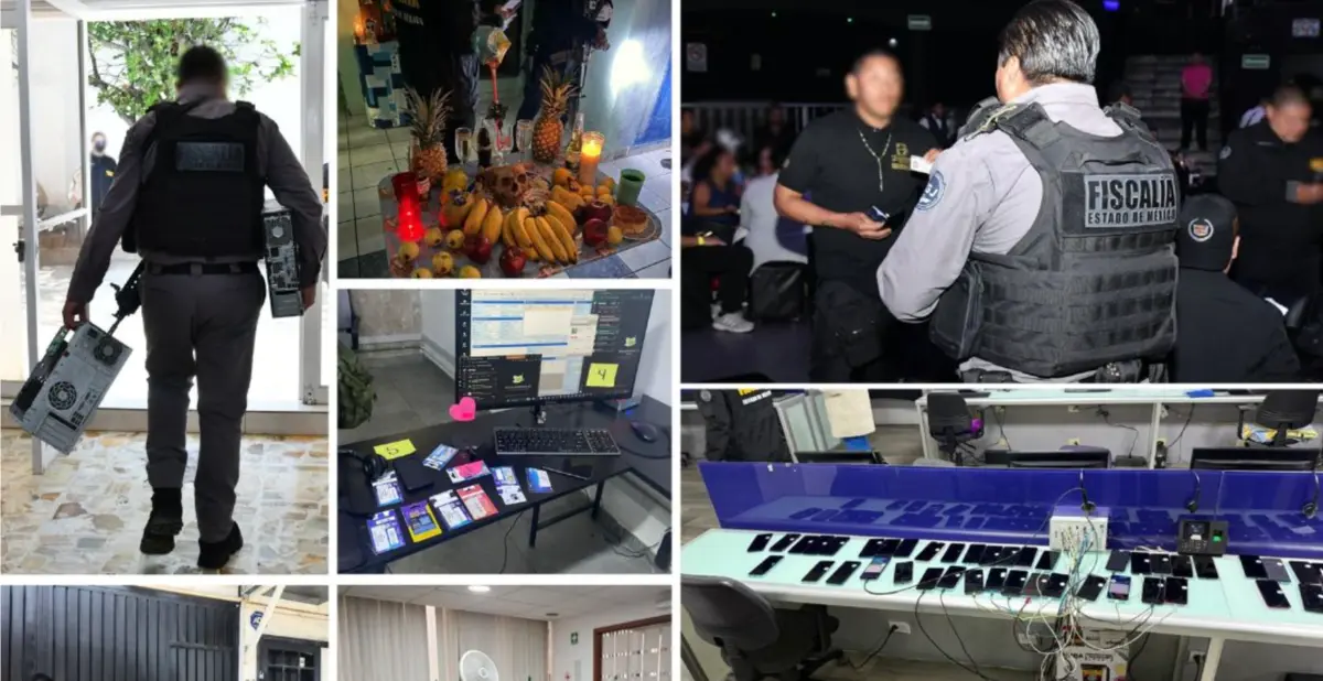  El operativo evidencio el crecimiento de la extorsión telefónica en México. 