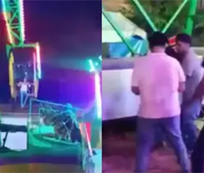 Captan momento en que joven sale proyectada de juego mec&aacute;nico en feria de Guerrero; menor habr&iacute;a causado el accidente 