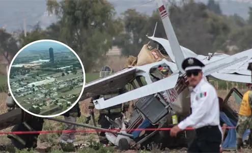 Filtran video de piloto minutos antes de morir en desplome de avioneta en Puebla