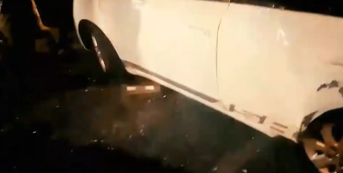  El momento exacto del atropellamiento en Tecámac. 