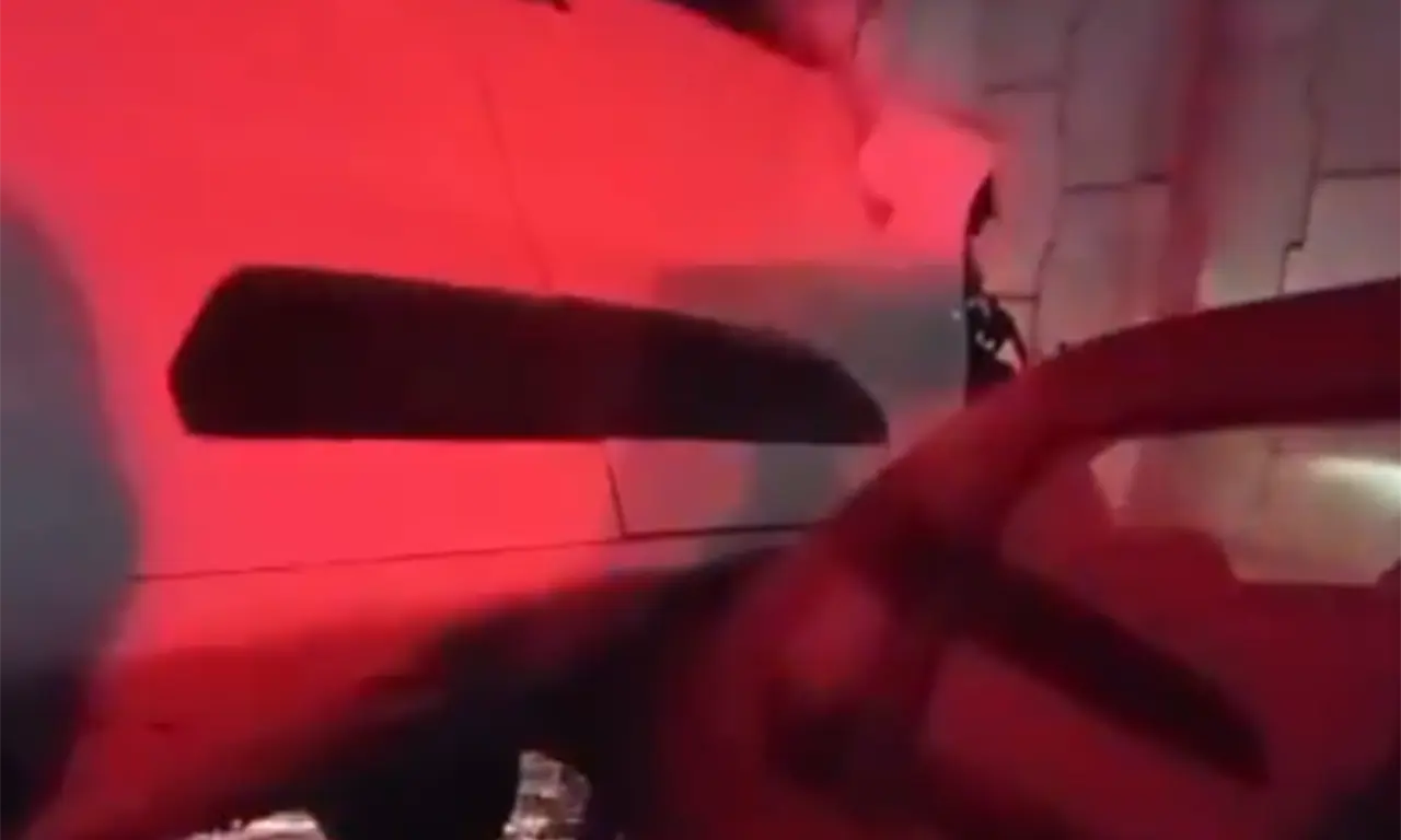  El momento exacto del atropellamiento en Tecámac. 