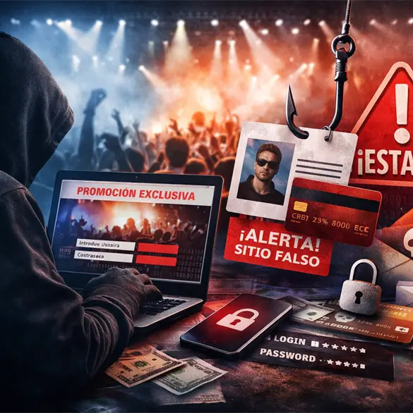 Estafas digitales crecen: engañan a fans con supuestos accesos VIP a conciertos Estafas digitales crecen: engañan a fans con supuestos accesos VIP a conciertos