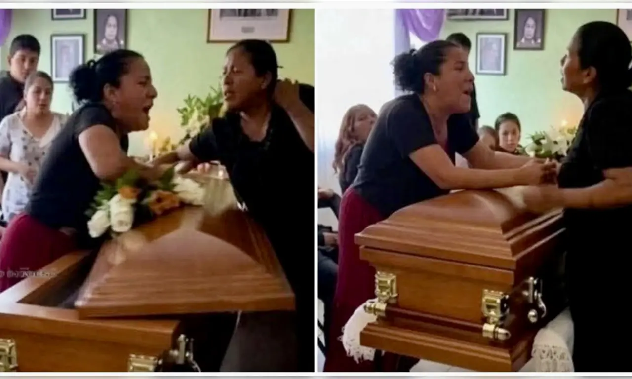  Dos mujeres se enfrentan a golpes por el mismo hombre durante su velorio 