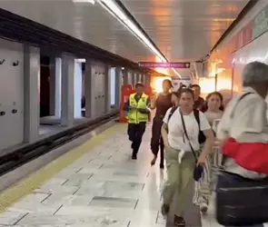 Explosi&oacute;n desata caos en la L&iacute;nea 1 del Metro: usuarios huyen tras flamazo en Salto del Agua