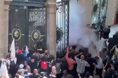 VIDEO: caos y portazo en el Congreso de la CDMX durante protesta por vivienda VIDEO: caos y portazo en el Congreso de la CDMX durante protesta por vivienda
