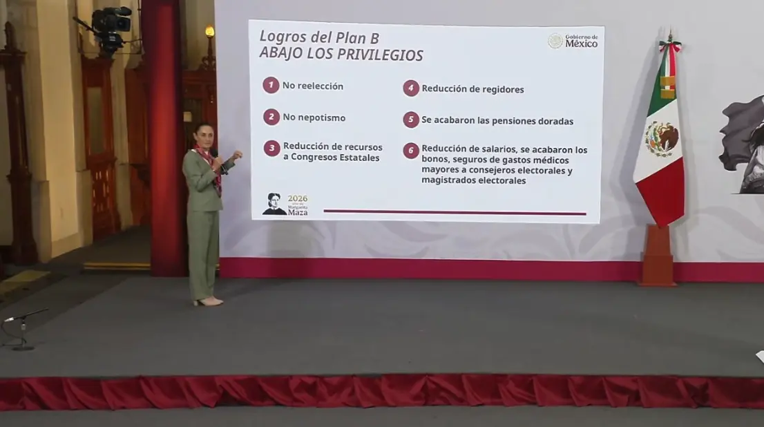 Sheinbaum presume avances del Plan B Especial