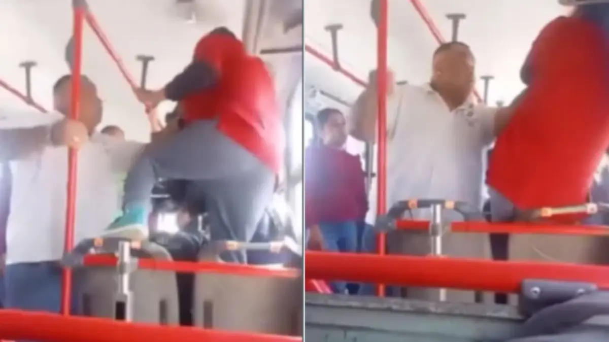  El chofer confrontó y bajó al presunto acosador tras defender a una menor dentro del camión. 