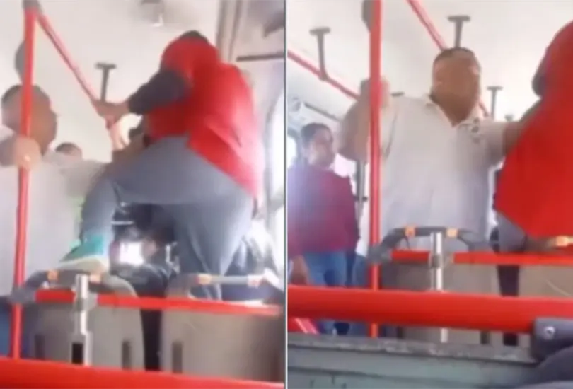 El chofer confrontó y bajó al presunto acosador tras defender a una menor dentro del camión. El chofer confrontó y bajó al presunto acosador tras defender a una menor dentro del camión.