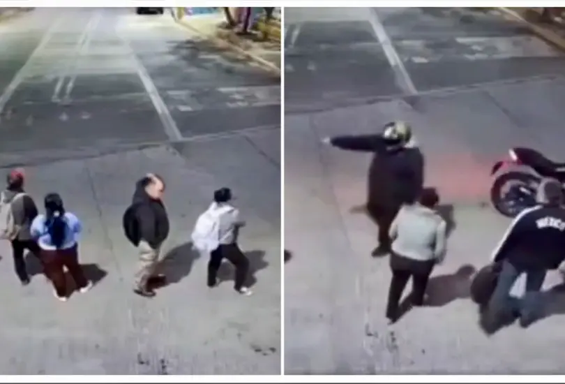 Delincuentes asaltan en segundos a personas que esperaban transporte a las 6 de la ma&ntilde;ana en Ecatepec | VIDEO