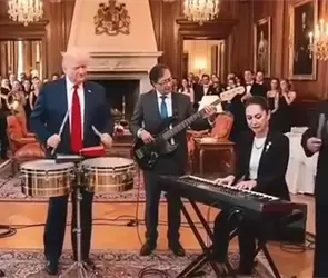 "Parranda del diálogo": Presidente de Colombia comparte video de Trump y Sheinbaum tocando cumbia "Parranda del diálogo": Presidente de Colombia comparte video de Trump y Sheinbaum tocando cumbia