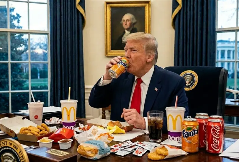 Doctor revela que Trump cree que el refresco podr&iacute;a "matar el c&aacute;ncer" porque mata el pasto