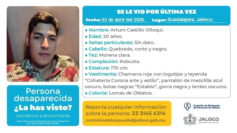 Arturo Castillo desapareció tras abordar un taxi Especial