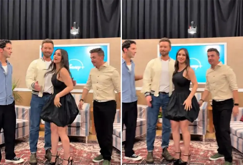 Nashla con el elenco de Malcolm el de en medio