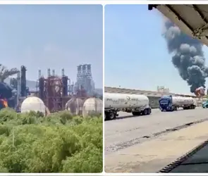 Explosi&oacute;n en refiner&iacute;a de Tula de Allende: nube de humo alarma a Hidalgo