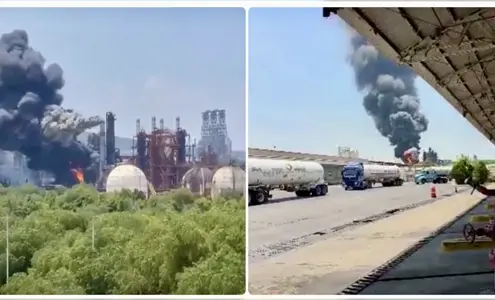 Explosi&oacute;n en refiner&iacute;a de Tula de Allende: nube de humo alarma a Hidalgo