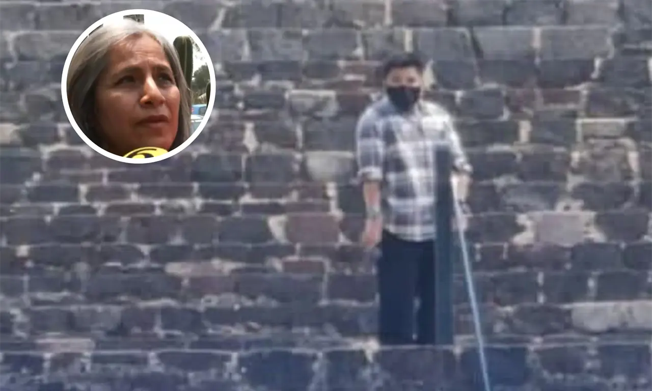  El sujeto disparó desde la Pirámide de la Luna. 