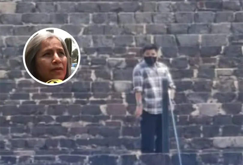 El sujeto dispar&oacute; desde la Pir&aacute;mide de la Luna.