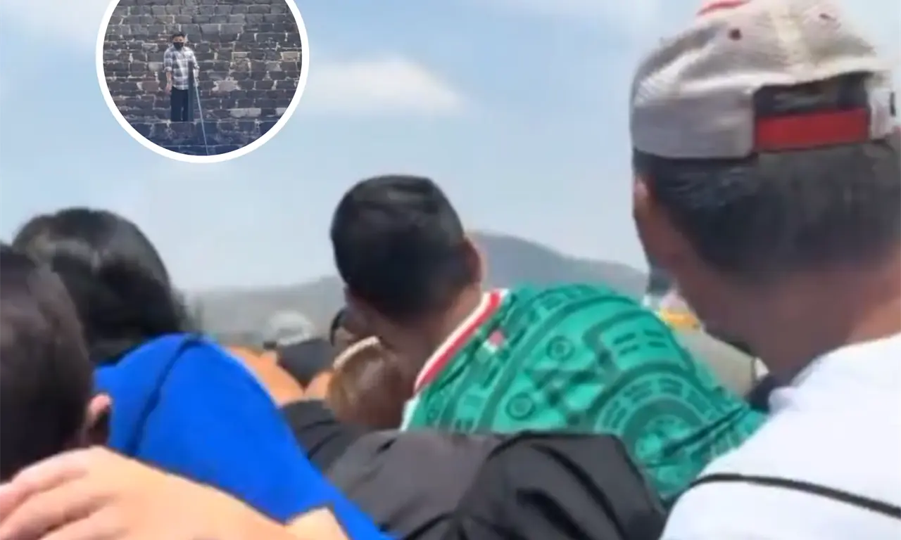  Momento del ataque en Teotihuacán. 