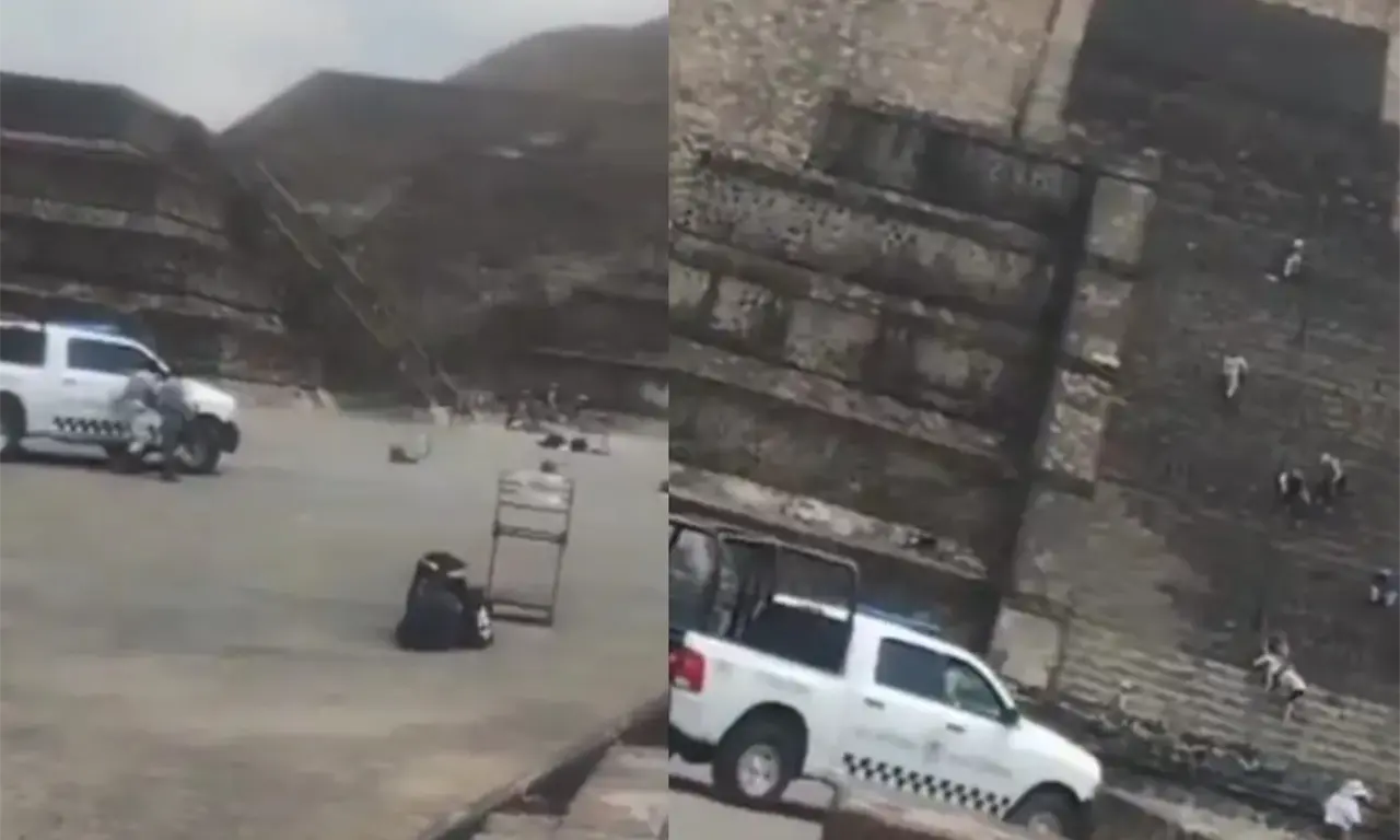  Así fue como elementos de la Guardia Nacional intentaron neutralizar al tirador de Teotihuacán. 