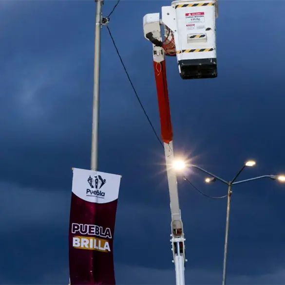 Puebla Brilla logra cobertura total de alumbrado LED en el Barrio del Alto