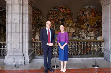 Sheinbaum se re&uacute;ne con Volker T&uuml;rk; ONU llama a atender la crisis de desapariciones