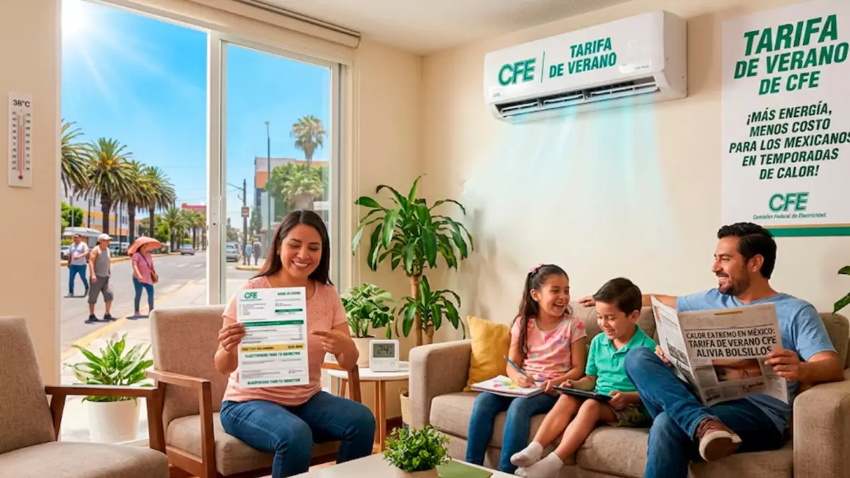  La tarifa de verano de la CFE beneficia a millones de mexicanos. 
