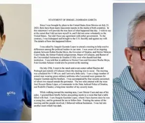 Caso Rocha Moya: resurge carta de El Mayo Zambada en la que revel&oacute; encuentros con Los Chapitos