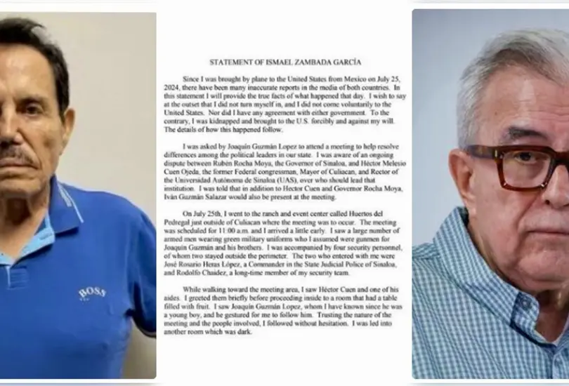 Caso Rocha Moya: resurge carta de El Mayo Zambada en la que revel&oacute; encuentros con Los Chapitos