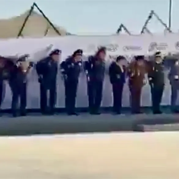 Se desploma escenograf&iacute;a en evento de Delfina G&oacute;mez con militares en Santa Luc&iacute;a | VIDEO